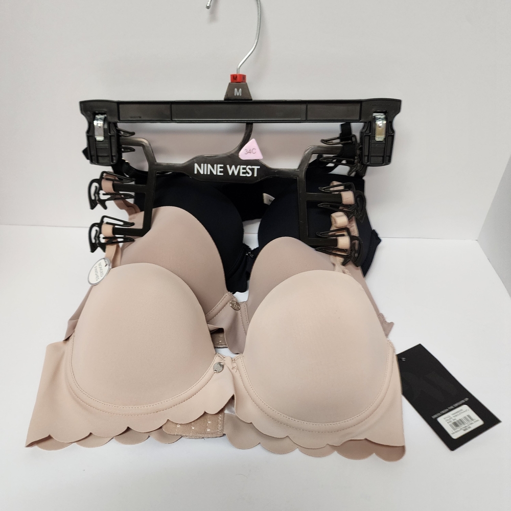 Nine West Women's Scalloped Bras - Beige & Black